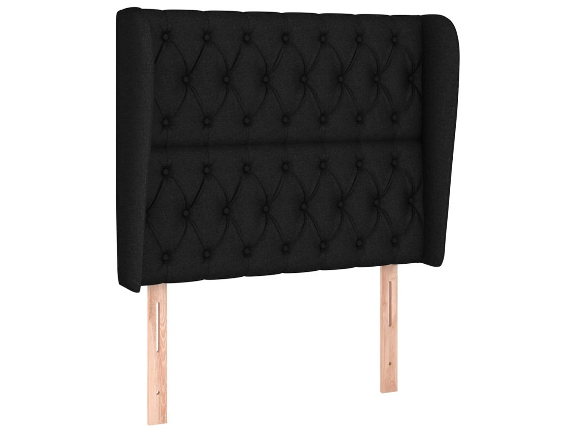 Headboard, Headboards Vidaxl Preto Tecido (103 X 23 X 118/128 Cm)