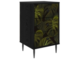Maison Exclusive - Armário De Cabeceira Elburg Carvalho Preto 36 X 33 X 61 Cm