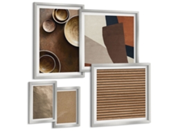 Conjunto De Pinturas Estruturas De Pedra Minimalistas Espelharte (5 Peças)