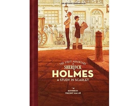 Livro The First Adventure of Sherlock Holmes A Study in Scarlet de Arthur Conan Doyle (Inglês - Capa Dura)