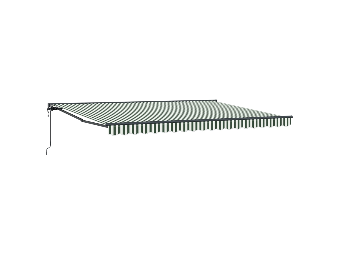 Conjunto 1 Toldo Retrátil Vidaxl Verde Alumínio (450 × 300 Cm)