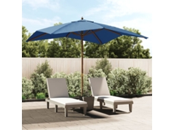 Vidaxl Guarda-sol De Jardim Com Poste De Madeira 300x300x273 Cm