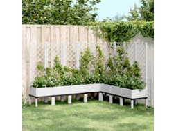 Vidaxl Vaso/floreira Jardim C/ Treliça 200x160x142 Cm Pp Branco