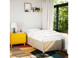Vidaxl Estrutura De Cama Sem Colchão 90x190 Cm Tecido Creme