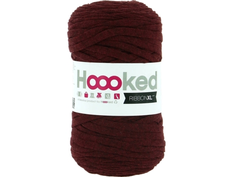 Fio de Algodão HOOOKED RibbonXL Maroon Rust (Castanho - 120 m)