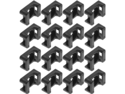 Conjunto De 500 Presilhas De Fixação Com Parafuso Para Cabos Em Abs Preto, Suporte Estável