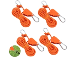 Cordas de Catraca 4 M com Gancho, Peças Catracas, Corda Leve Mm para Camping, Tensionador AQUAFORGE