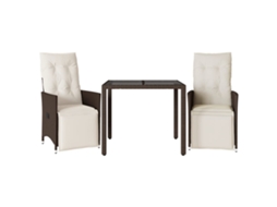 Bistro Set, Bistro Sets Vidaxl Marrom Rattan / Vime (90 X 90 X 75 Cm)