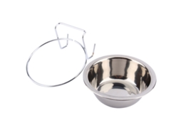 Tigela Suspensa para Gaiola de Animais de Estimação em Aço Inoxidável, Ideal para Alimentação e Água de Pássaros AQUAFORGE
