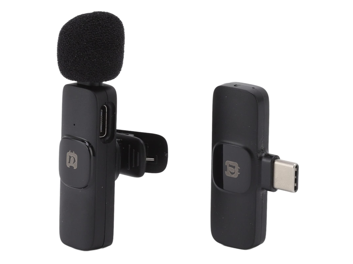 Microfone Cravate Sans Fils 2.4ghz Micro Wireless Lapela 1 Emmetteur & 1 Récepteur Usb C Clip Lapela Microphone*
