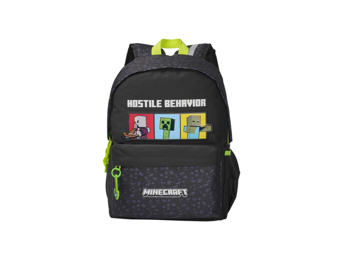 Mochila Infantil Minecraft Hostile Behavior, Adaptável A Carrinho. 85618