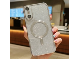 Capa De Tpu Para Iphone X - Glitter - Acabamento Eletroplástico - Magsafe
