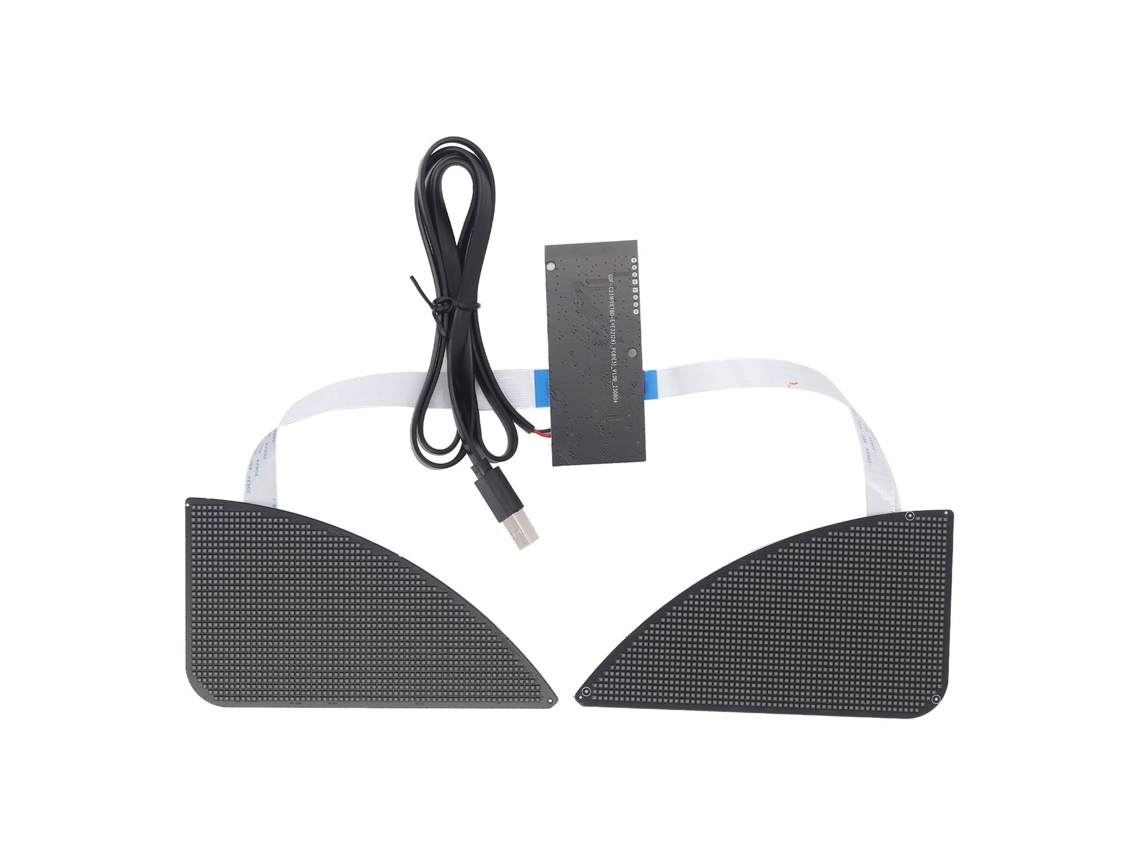Painel Led Programável Via App 32x64 Dots Matriz Rolante Flexível Olhos Para Carro Mochila