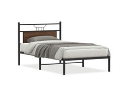 Estrutura de Cama Derivada de Madeira Carvalho Castanho MAISON EXCLUSIVE