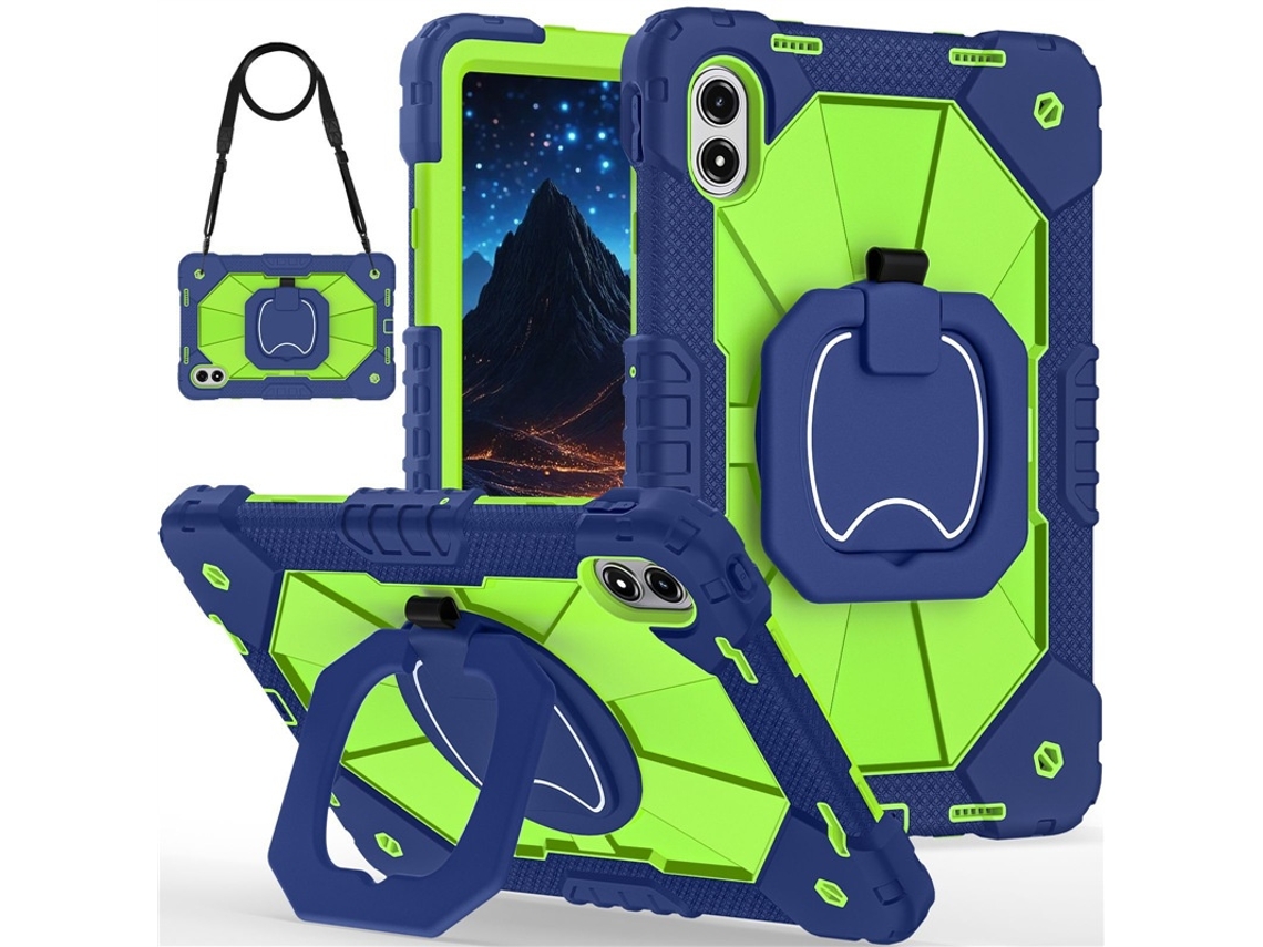 Tressino Capa Para Redmi Pad 2 Pro 12,1 Polegadas Com Proteção Completa E Alça De Ombro, Azul Verde