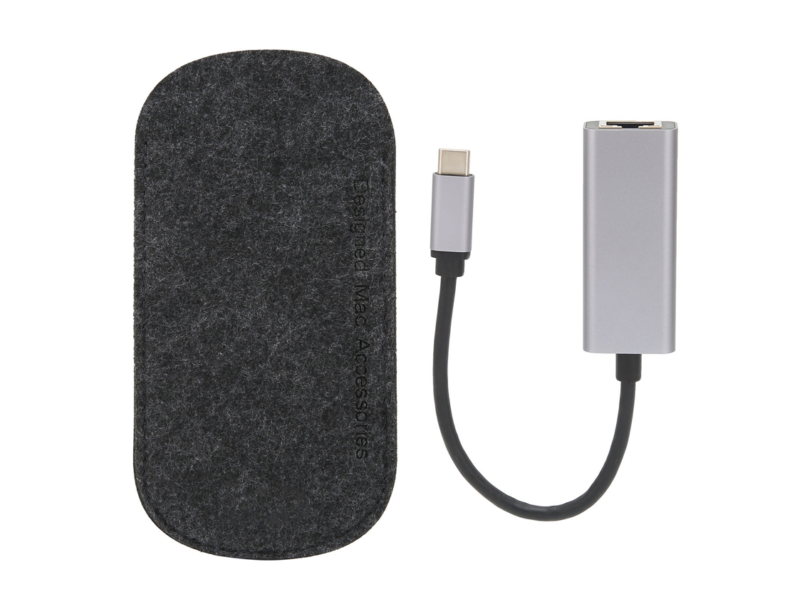 Adaptador Typec Para Rj45 1000mbps Com Capa De Alumínio Para Huawei Mate Book E Xiaomi Notebook