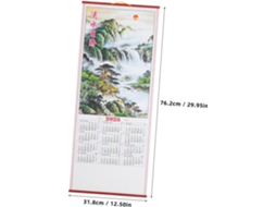 Conjunto De 2 Calendários De Parede Para Pendurar Ano Da Serpente 2025 Calendário Lunar Chinês Tradicional Com Datas Gokoco