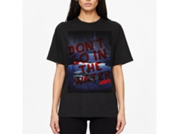 Rockinstone Jaws Movie Don't Go In Black Adult T-shirt Size:m