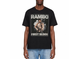 Rockinstone Rambo Movie First Blood Black Adult Shirt Size:s