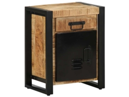 Vidaxl Mesa De Cabeceira 40x30x50 Cm Madeira Maciça Manga Áspera