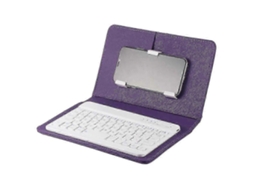 Mini Teclado Bluetooth Para Smartphone Com Capa De Couro Inclusa Nostalgia88