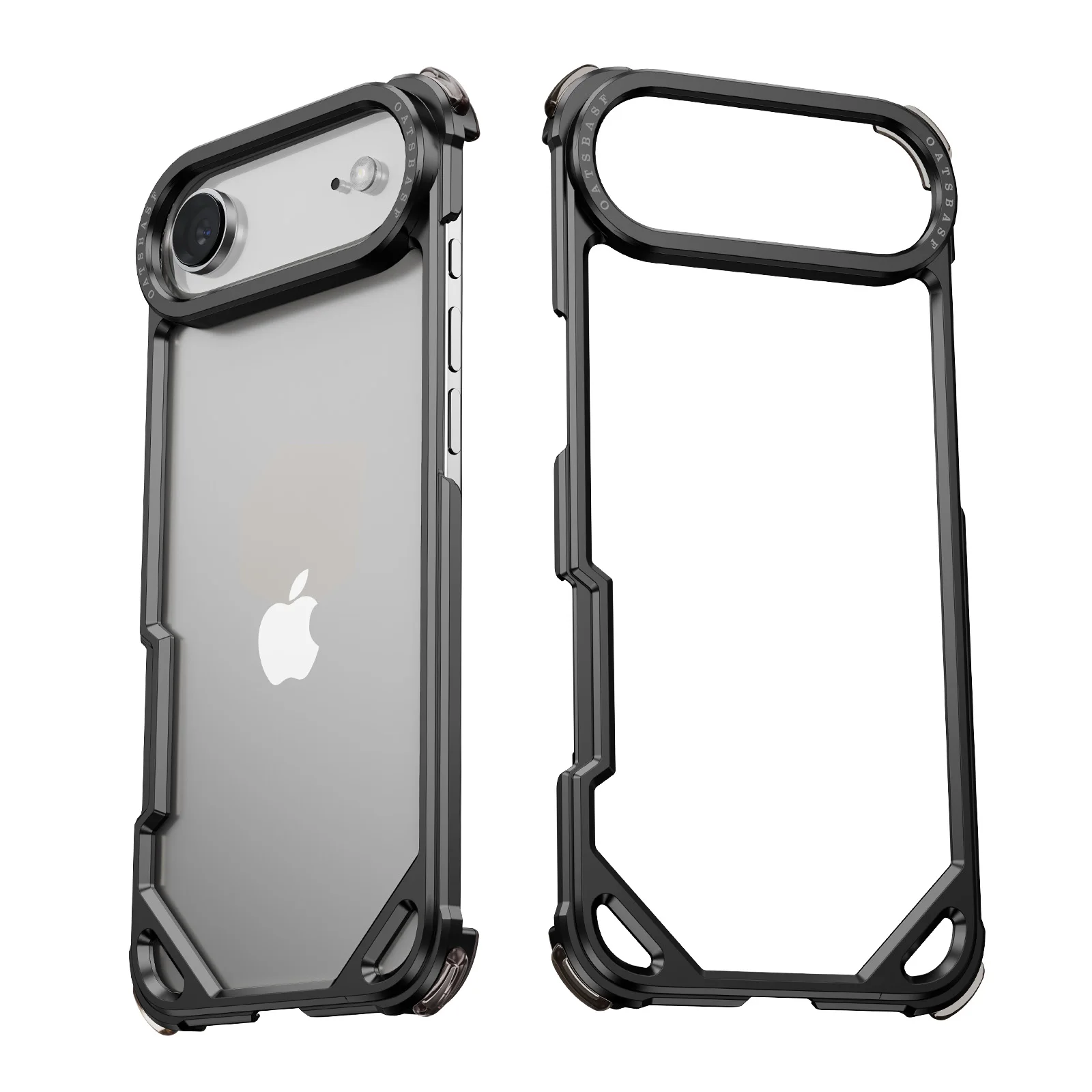 Capa Para Iphone Air (preta), Compatível Com A Função Magsafe, Estrutura Sem Moldura Em Liga De Alumínio.