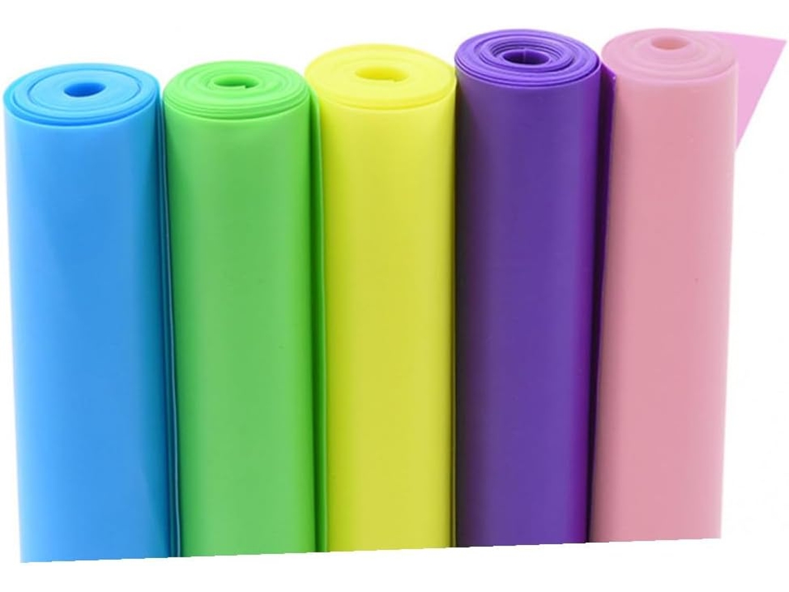Conjunto De 3 Faixas Resistência Látex Para Treinamento Ioga E Alongamento Leves Portáteis, Nas Cores Vermelho