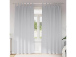 Vidaxl Cortinas Blackout Com Argolas 2 Unid. Cinza Claro 260 X 140 Cm