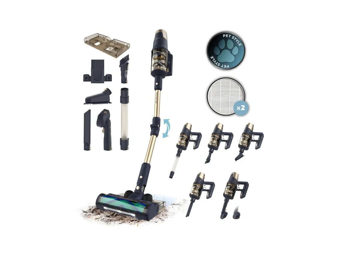 Aspirador Vertical Cecotec Conga Rockstar Rx70 Aquapet Flex Genesis