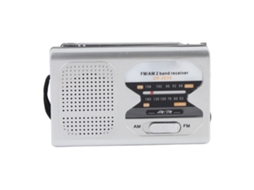 Rádio transistor portátil, tamanho de bolso, suporte AM/FM EOOCOO