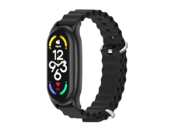 Bracelete de Smartwatch para Xiaomi Mi Band 7 / 7 NFC MIJOBS PLUS respirável de silicone marinho (preta)