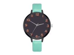 Relógio de Pulso Feminino Zhoulianfa Clássico Digital de Quartzo com Pulseira de Couro Pu (mint)