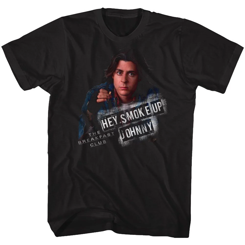 Unisex Adult T-shirt Rockinstone Breakfast Club Movie Smoke Up Black Sizexl