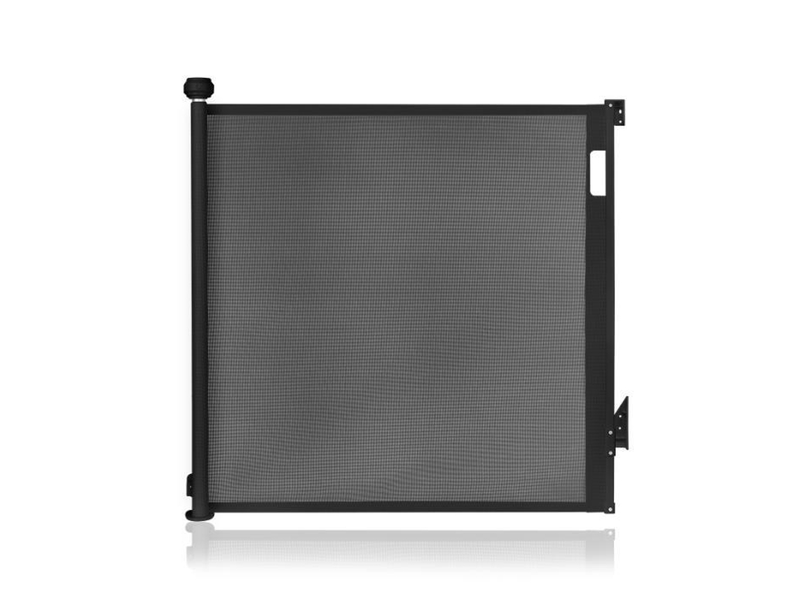 Barreira De Segurança Para Bebé  Lionelo Thea Até 140cm - Sem Soleira - Proteção Uv - 3 Kits Montagem  Preto
