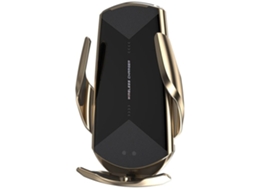Carregador Carro Sem Fixação Sensor Qi Ventilação Carregamento YIZHOOD Magnética Dourado
