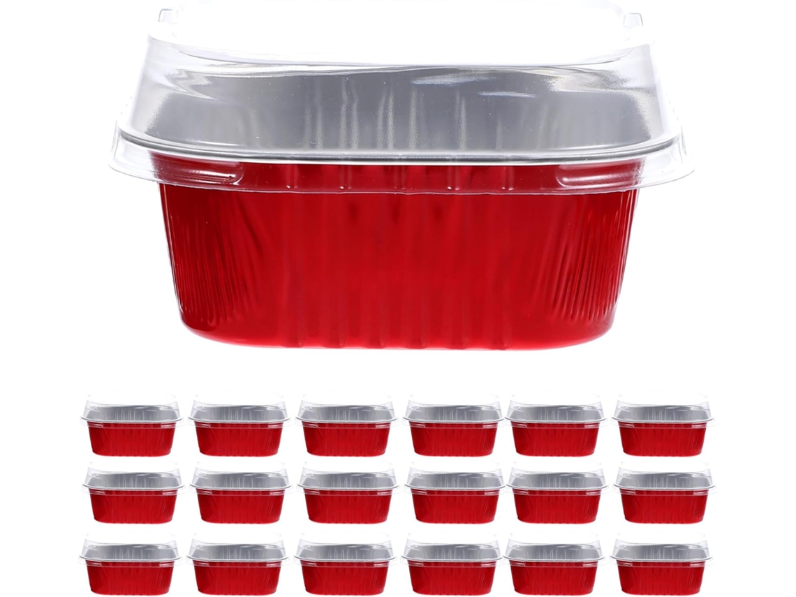 Conjunto Com 40 Caixas De Alumínio Para Assar Tampas, Moldes De 300ml Próprios Para Forno, Ideais Para Churrascos E