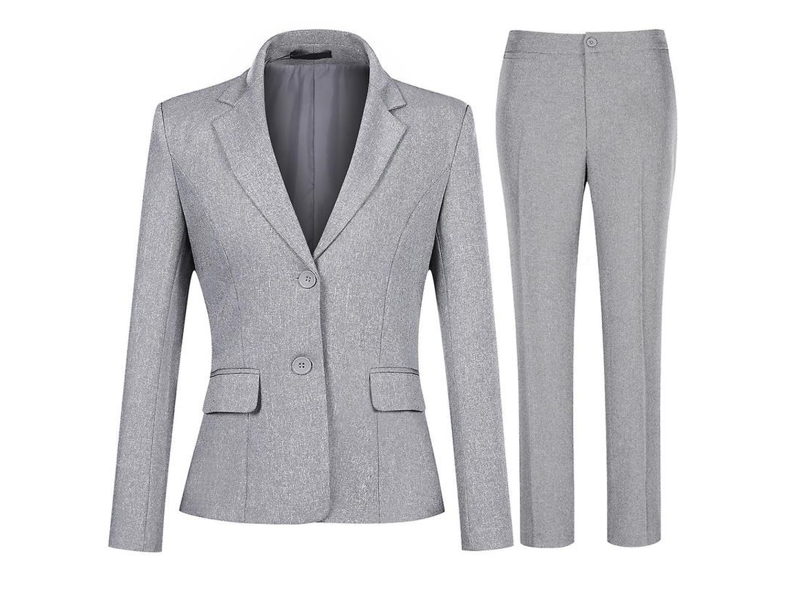 Vestido Formal E Casual Com Tecido Confortável E Respirável Para Todas As Estações - Tamanhos Xs A 2xl Cinza