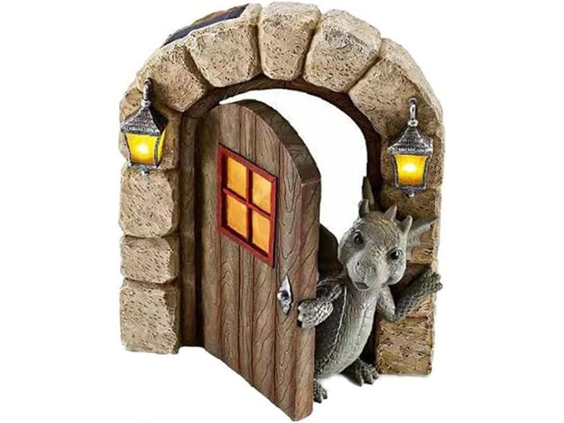 Figura De Dinossauro De Resina Para Jardim Escultura Dragão Meditação Decoração De Casa E Jardim