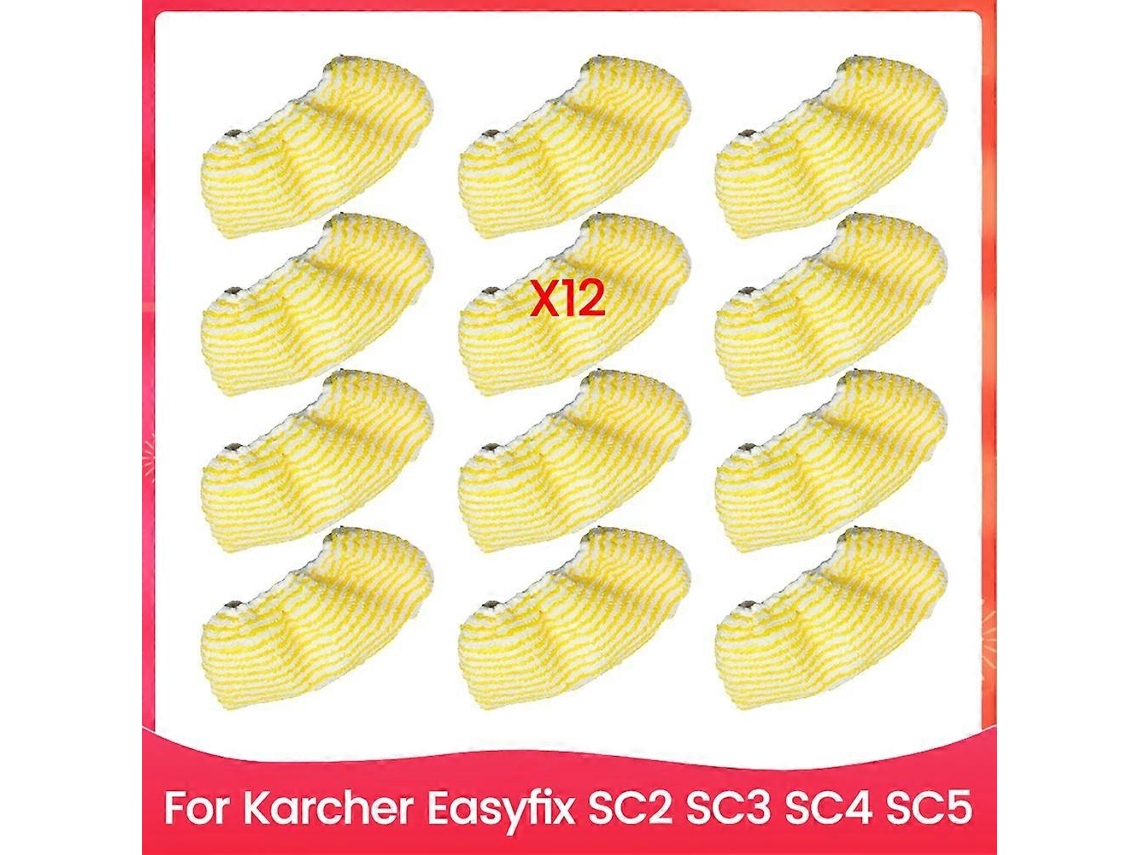12pcs Steam Mop Cloths Cover For Easyfix Sc2 Sc3 Sc4 Sc5 Handheld Vacuum Cleaner Parts Microfiber C