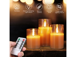 Velas de LED Sem Chama com Controle Remoto 3 Modos | S/MARCA
