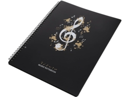 Pasta Organizadora De Partituras Portátil E Durável Em Formato A4 Com Capas Transparentes 40 Páginas Piano, Ideal