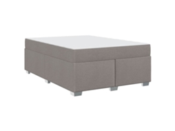 Conjunto 1 Estrutura Da Cama Vidaxl Castanho-acinzentado Tecido (160 X 200 Cm)