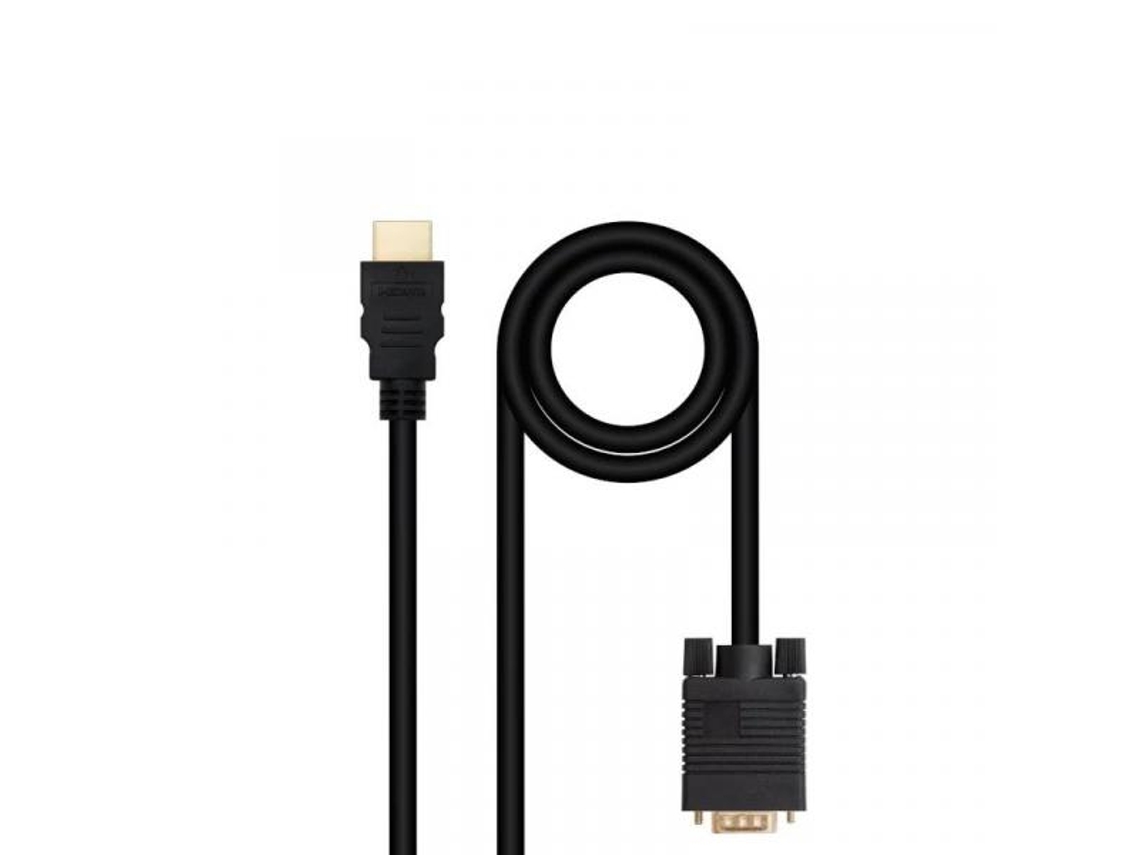 Conversor NANO CABLEHdmi para Vga Mm 1,8 M Preto