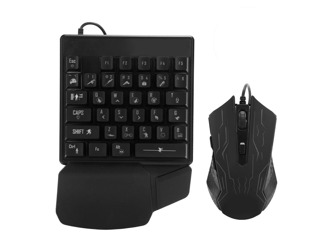 Conjunto De Teclado E Mouse Para Jogos Onehanded Jx200