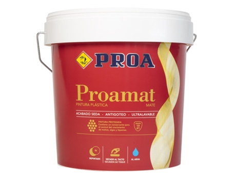 Tinta Mate Interior Anti-Mofo Antiverdín Proamat Gris Persa 4L