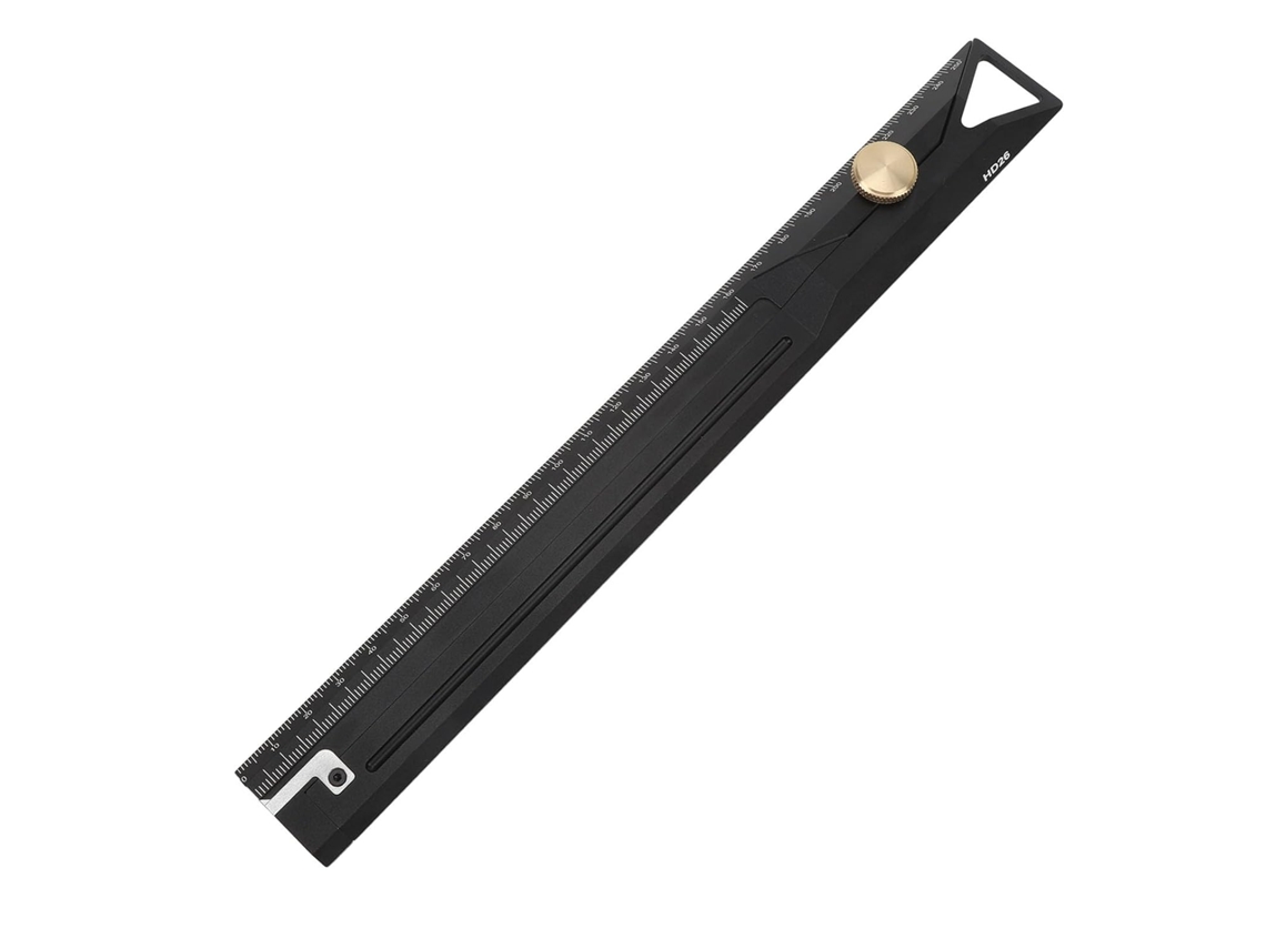 Régua Reta De Liga De Alumínio, 25 Cm, Ferramenta De Medição De