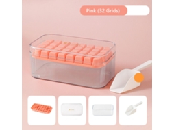 Ice Cube Bricka - Máquina de fazer cubos de gelo rosa (32 grades) Slowmoose (32 grades)