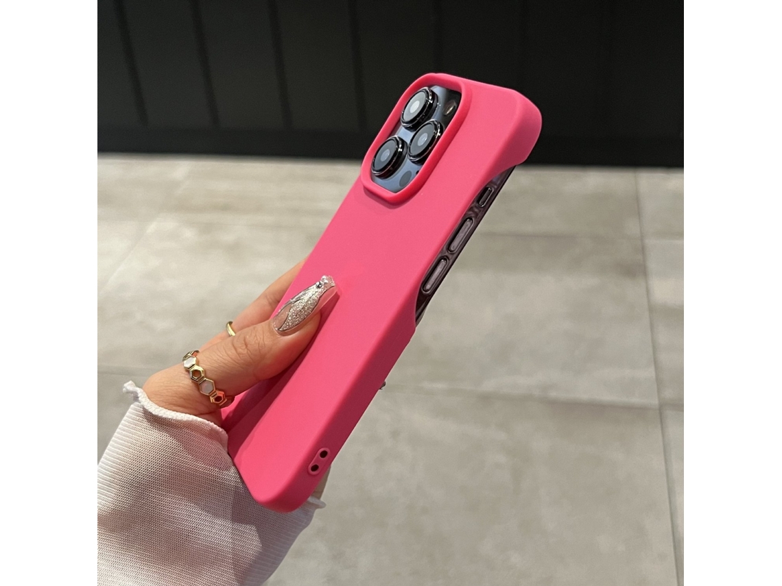 Capa Para Iphone 17 Rosa-avermelhada, Macia Ao Toque, Simples, Com Meia Cobertura E Resistente A Impactos.