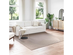 Vidaxl Tapetes De Área Quadrado Palmeras Bege 240 X 240 Cm Poliéster