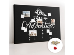 Painel De Cortiça Para Parede Citação De Viagem Para A Sala De Estar Espelharte (140x100 Cm)